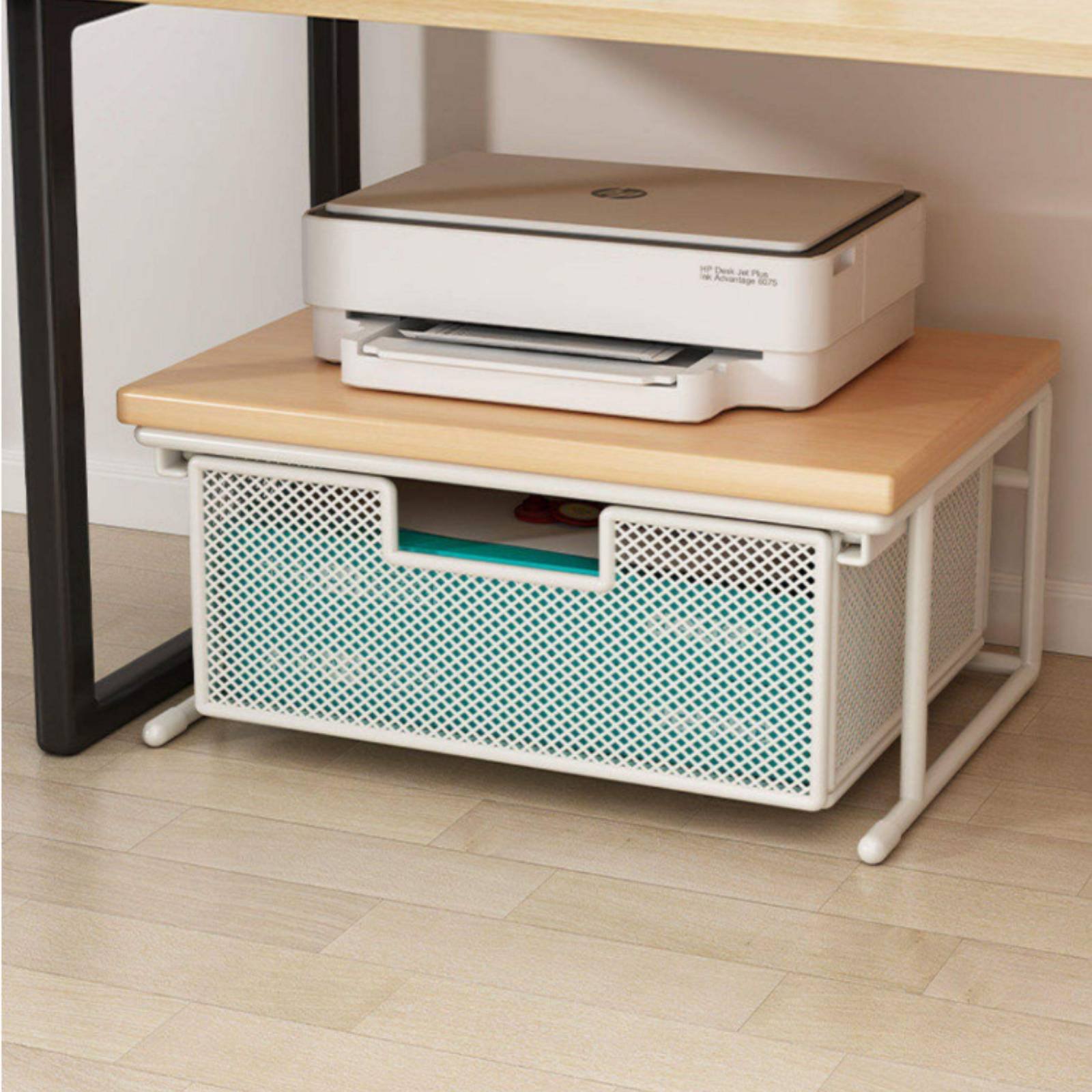 Printer Stand - Printerstandaard met lade Ruimtebesparende desktop-printerstandaard Desktopplank