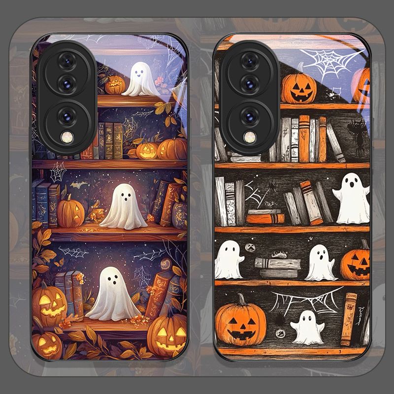 Bookshelf - Halloween Pompoen Ghost Boekenplank Gehard Glas