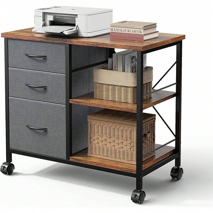 Printer Stand - Sweetcrispy 3-laags mobiele archiefkast, printerstandaard met