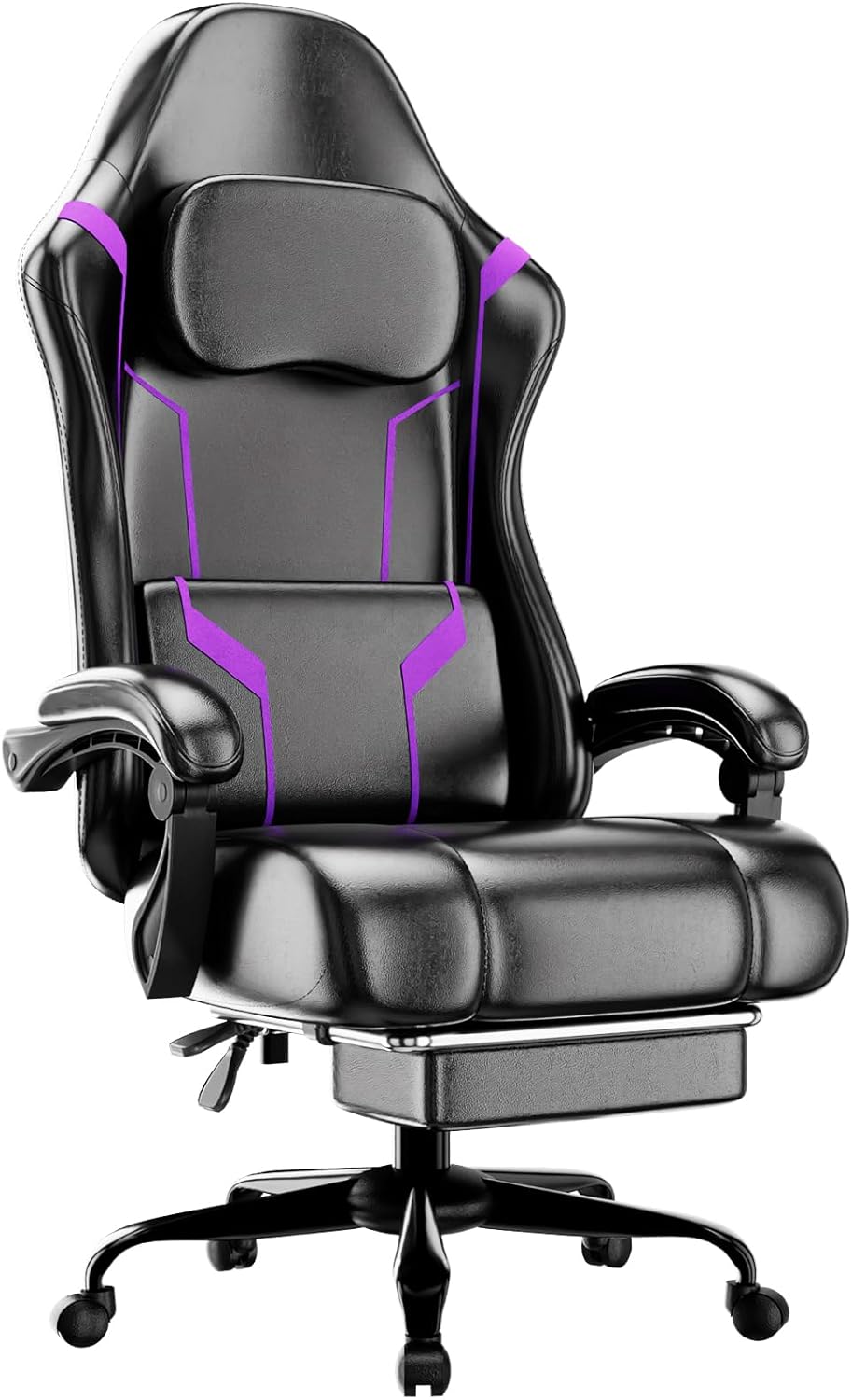 Office Chair Cushion - Ergonomische gamingstoel met zakveerkussen en voetsteun,