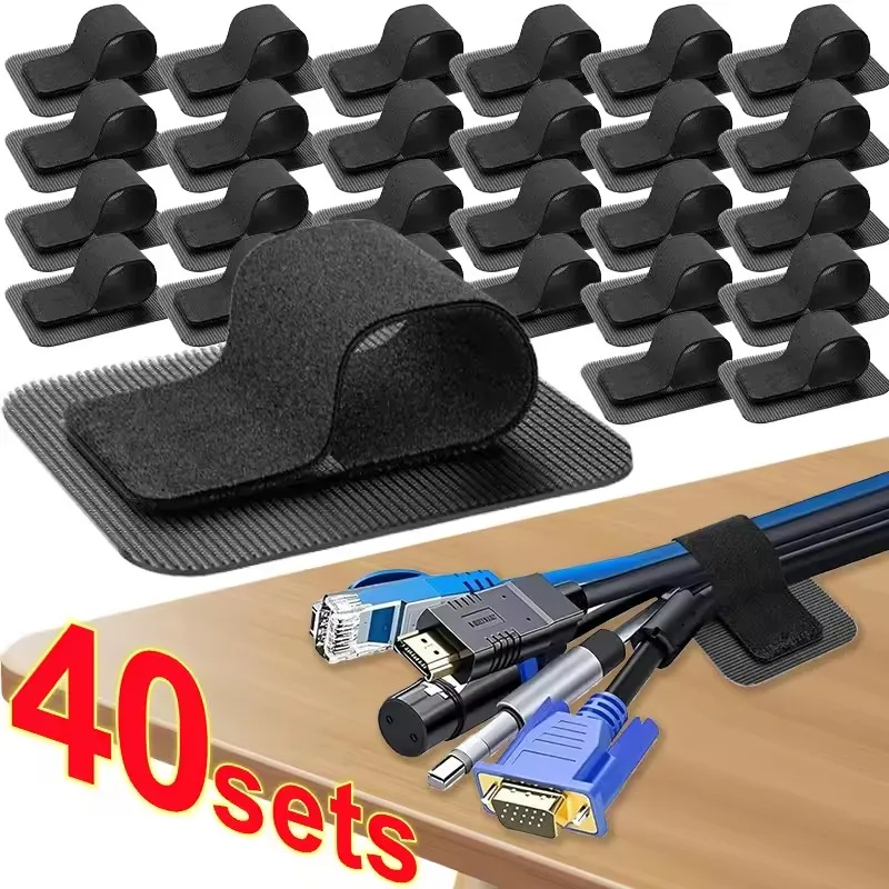 Desk Organizer - 4-40 Sets Kabelmanagement Onder Bureau Draadhouder