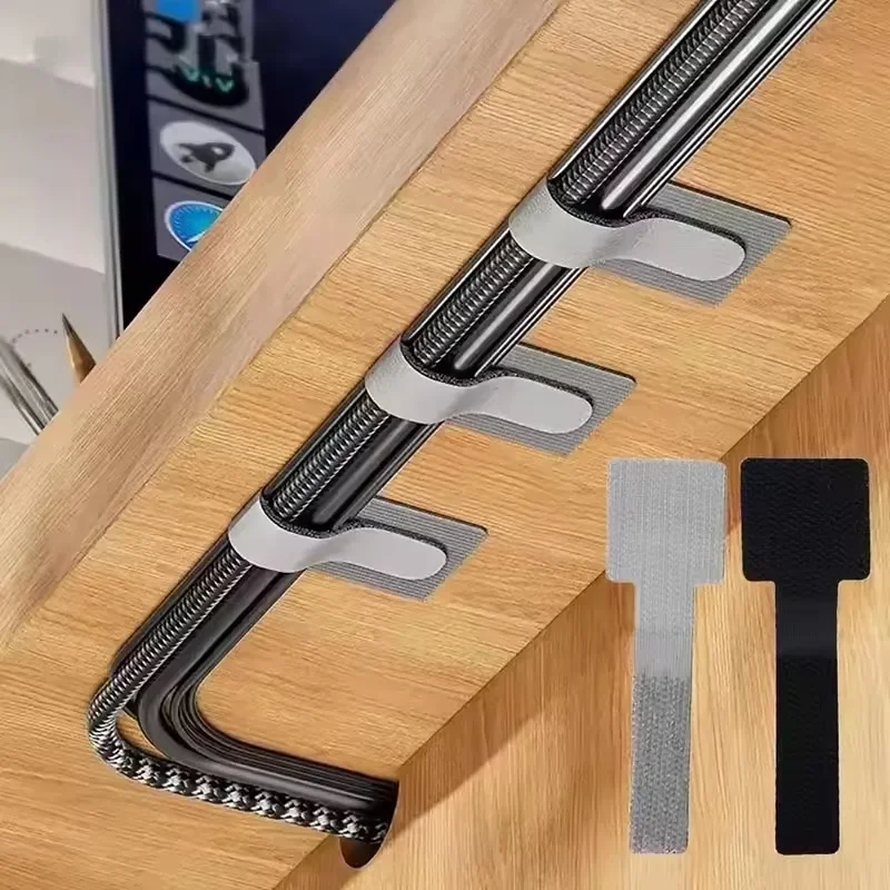 Desk Organizer - Herbruikbare kabelbinders, draadorganizer, snoerhouder, zelfklevende verstelbare