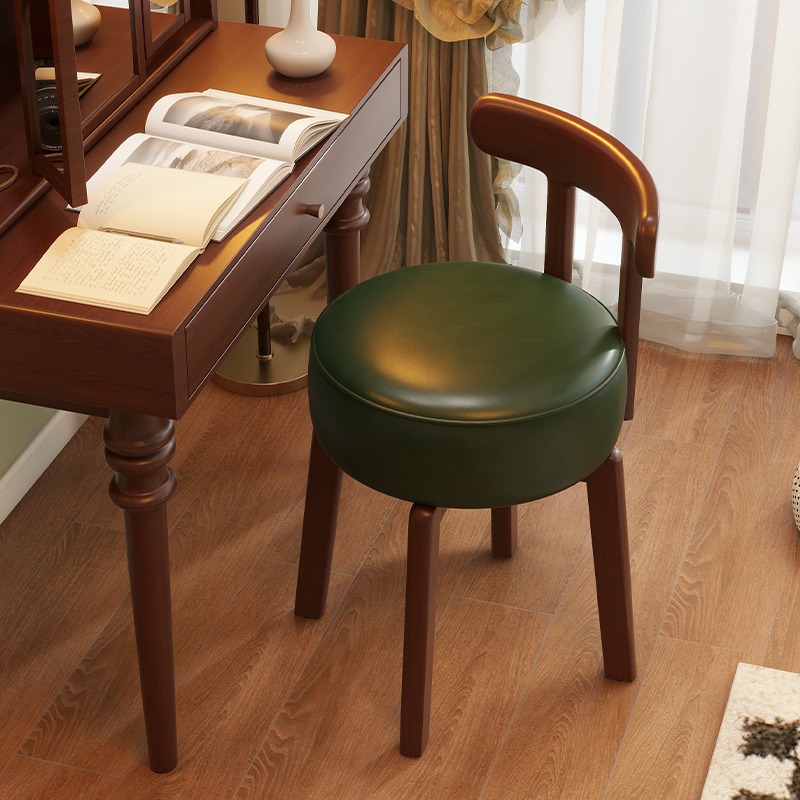 Office Chair Cushion - Draaibare kapstoel van massief hout, lederen
