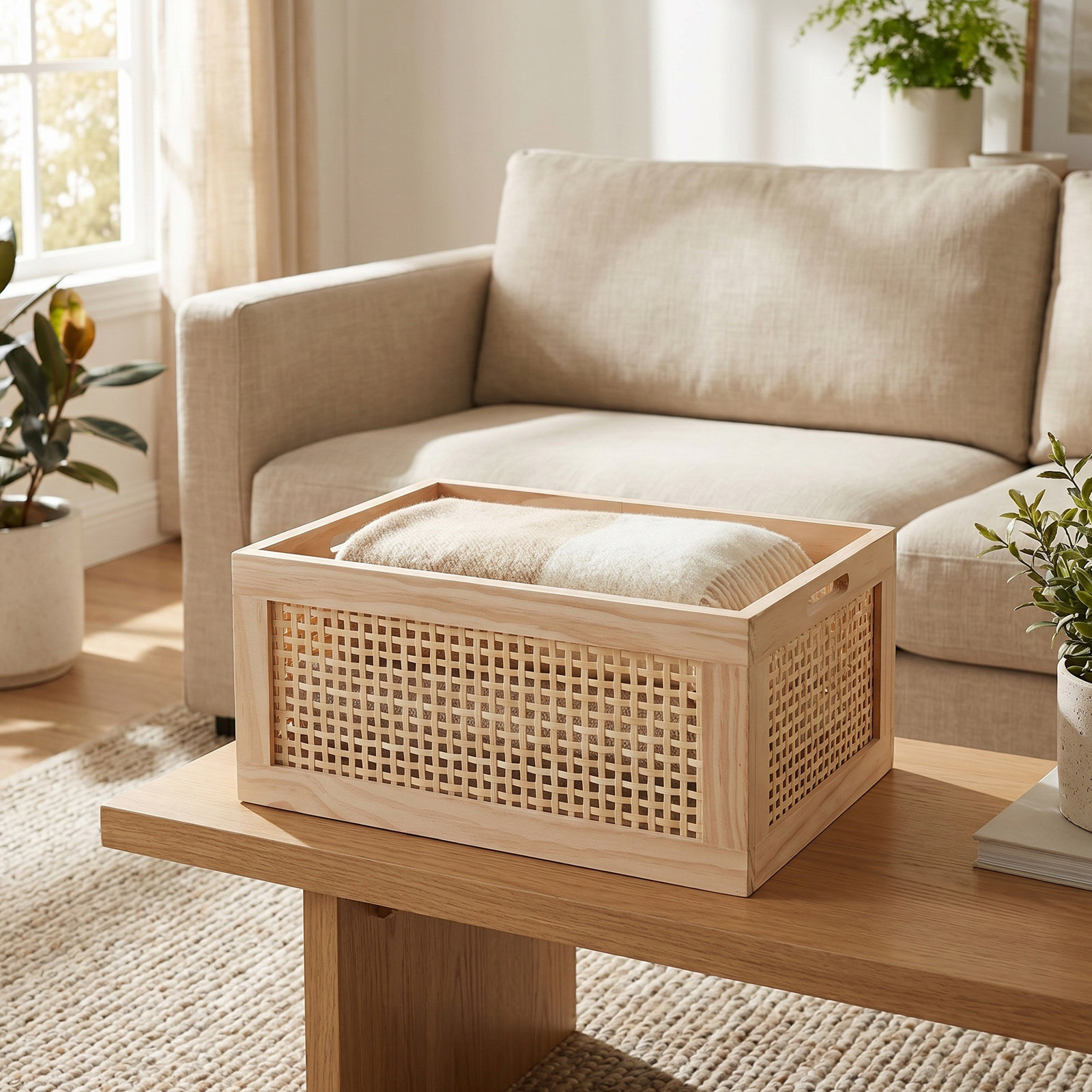 Geweven opbergmand, klein, rus - Desk Organizer recensie en prijs