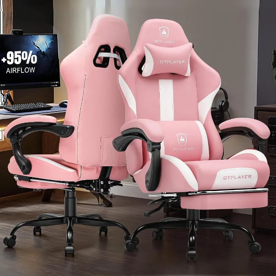 Gamingstoel met voetsteun en p - Office Chair Cushion recensie en prijs